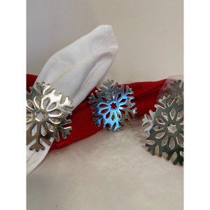 Silver Snowflake Napkin Rings by St. Nicholas Square/ Set of 6